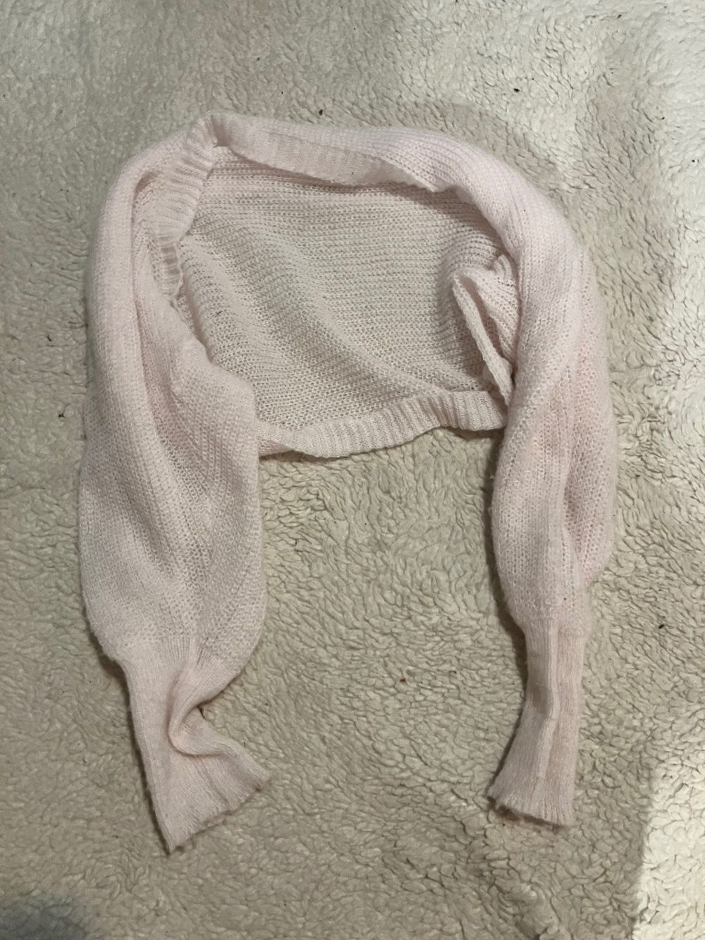 Coquette Light Pink Cropped Cardigan